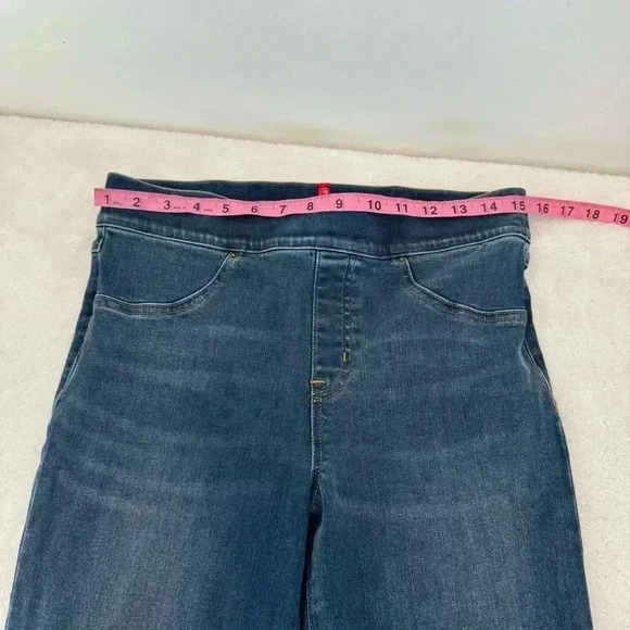 Spanx shape and lift distressed skinny jeans in medium wash blue - Picture 11 of 15